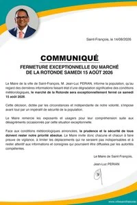 Fermeture exceptionnelle du marché de la Rotonde
