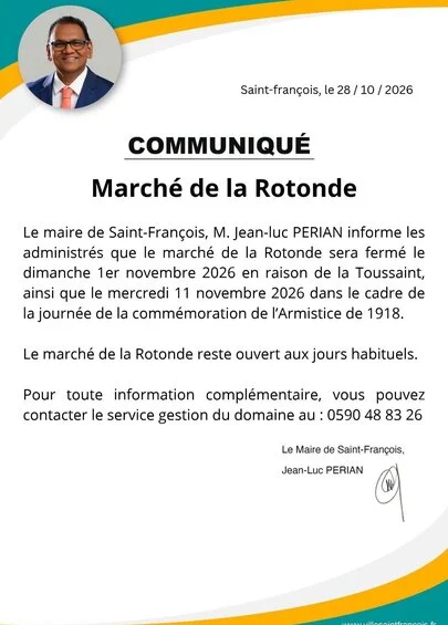 Communiqué marché de la Rotonde