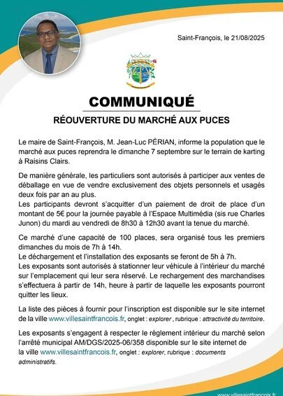 Réouverture du marché aux puces