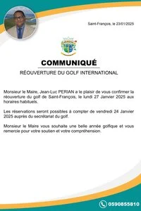 Réouverture du golf international