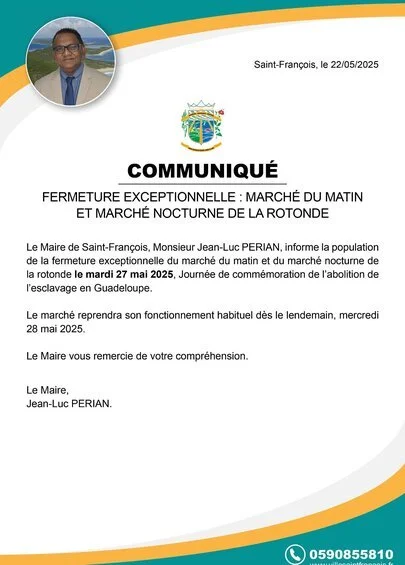 Fermeture exceptionnelle : marché du matin et marché nocturne