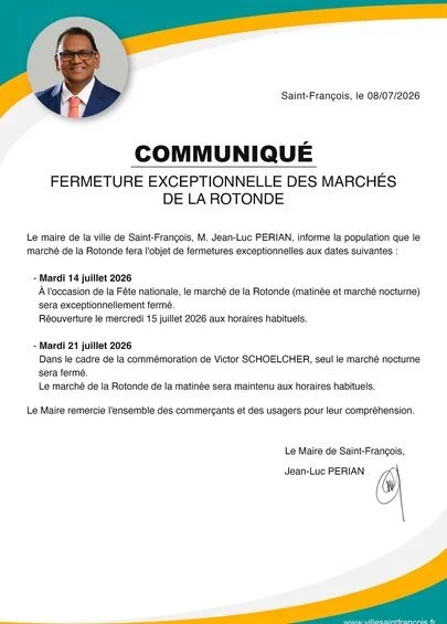 Fermeture exceptionnelle des marchés de la Rotonde
