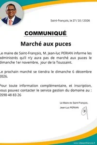 Communiqué marché aux puces