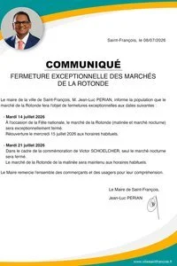Fermeture exceptionnelle des marchés de la Rotonde
