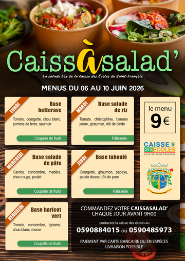 Menus CaissAsalad' - Menu CaissAsalad' du 6 au 10 juillet 2026